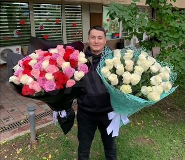 Букеты из крупных роз