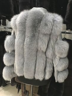 Шуба из меха лисы