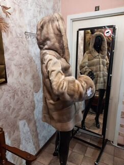 Норковая Шуба 48-50,Колотый лед,дл 80см,без дефект
