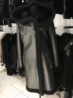 Удлиненная дубленка