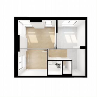 2-к квартира, 52.7 м², 2/13 эт.