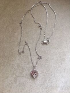 Золотой кулон с цепью 585 пр. с брил. 0.65 ct