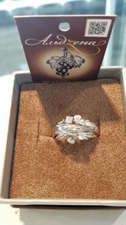 Кольцо цветок серебро 925 пробы фирмы Альдзена