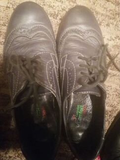 Туфли кожаные синие