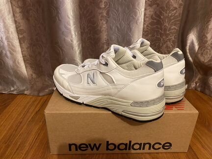 New Balance M991WHI Кожа made in UK US11.5/EU45.5