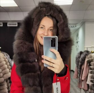 Парка с натуральным мехом