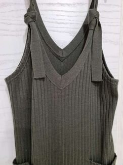 Сарафан вязаный цвета хаки р s