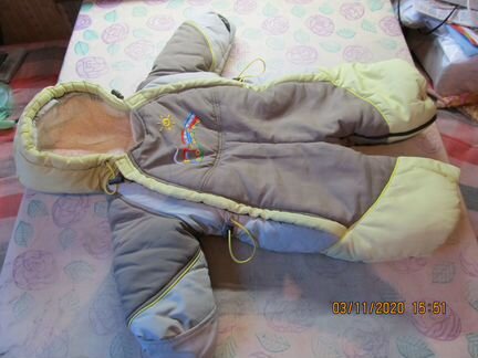 Детский зимний комбинезон на мехе