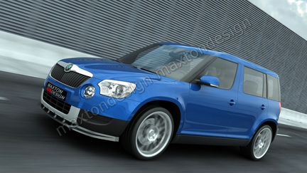 Сплиттер спойлер переднего бампера Skoda Yeti 09-1