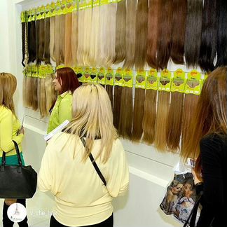 Волосы на заколках 50 см блонд