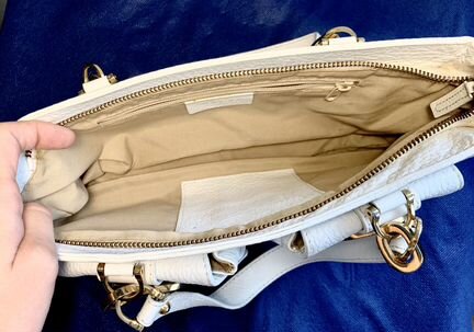 Новая Сумка Roberto Cavalli Freedom белая кожа