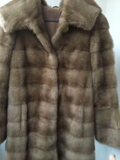 Норковая шуба 90см ленмех 42р-р