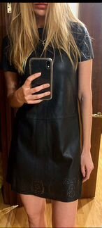 Платье из искуственной кожи