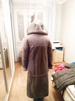 Дублёнка женская с капюшоном