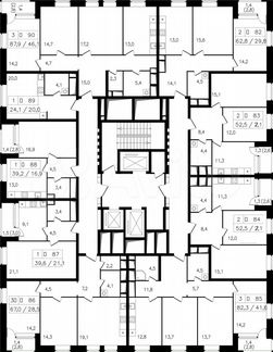 3-к квартира, 87.9 м², 11/23 эт.