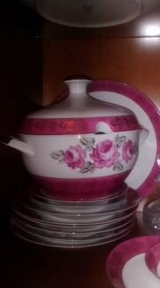 Новые супница, блюдо, тарелки Германия 70 годы