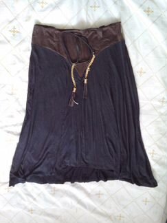 Юбка MadaM T: новая, тёмно-серая, трикотажная, дли