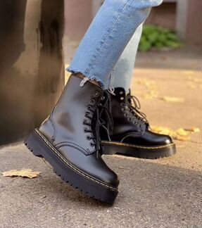Ботинки Dr martens Jadon Black (кожа)