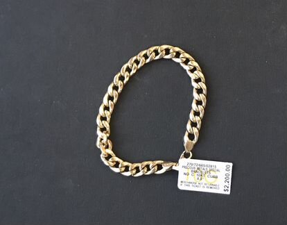 Новый Мужской Золотой Браслет Крупного Плетения