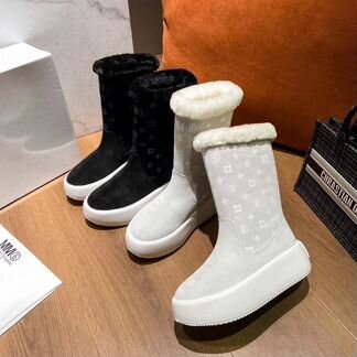 Maison margiela теплые сапоги на высокой подошве к