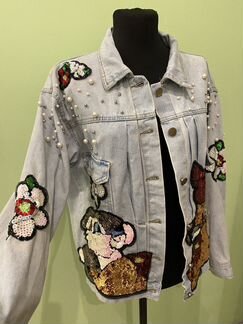 Куртка джинсовка оверсайз дизайнерская