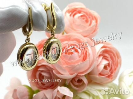 Золотые серьги Chopard с бриллиантами