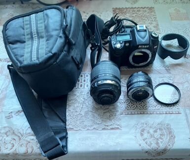 Зеркальный фотоаппар Nikon D90 c двумя объективами