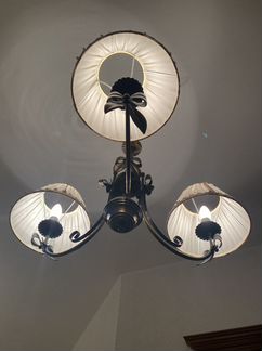 Люстра из латуни с 3 светильниками