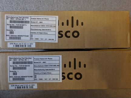 IP Телефон Cisco CP-8961-CL-K9