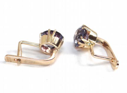 Советские золотые серьги 583 пробы, СССР