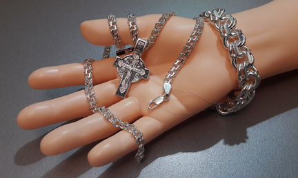 Серебряный православный крест