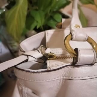 Сумка Coach, белая, кожа, США