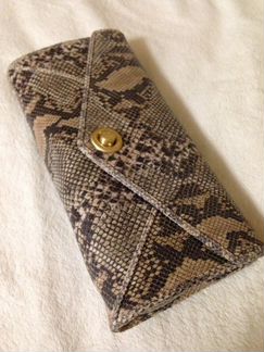 Сумка клатч шикарная новая кожаная питон