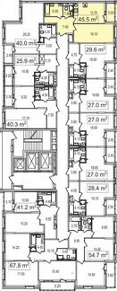 1-к квартира, 45.5 м², 10/25 эт.