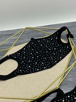 Маска черная стразы swarovski