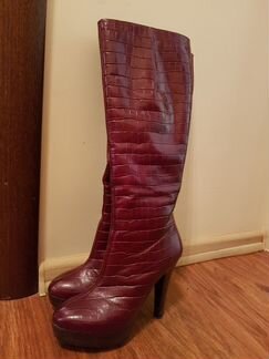 Сапоги бордо NO name