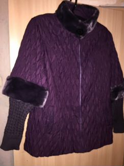 Куртка с трикотажными рукавами