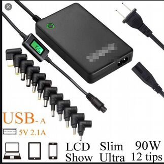 Универсальный адаптер питания для ноутбуков с LCD