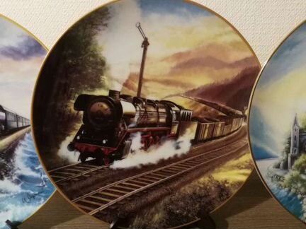 Настенная тарелка Паровозы Seltmann Weiden
