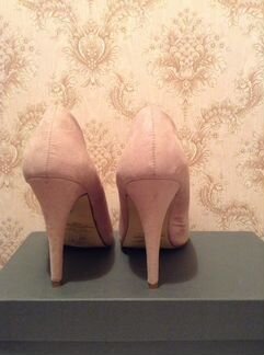 Туфли-лодочки замшевые, р.36,5-37