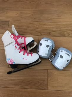 Коньки детские+защита на колени