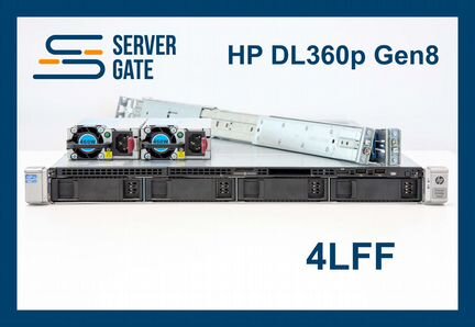 Сервер HP DL360p G8 4LFF 2x E5-2637v2 32 GB