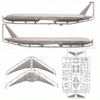 Модель для склеивания Звезда (zvezda) Самолет Авиалайнер пассажирский американский Боинг 777-300ER, 1:144 (7012)
