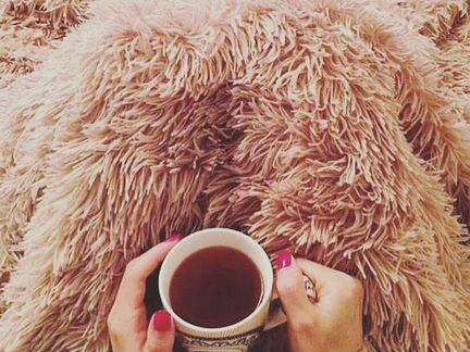 Плед плюшевый травка