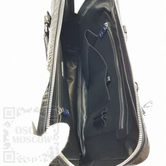 Кожаный черный новый портфель Prada