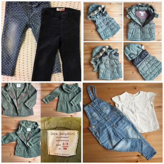 Пакет одежды 86-92 см, Zara и др
