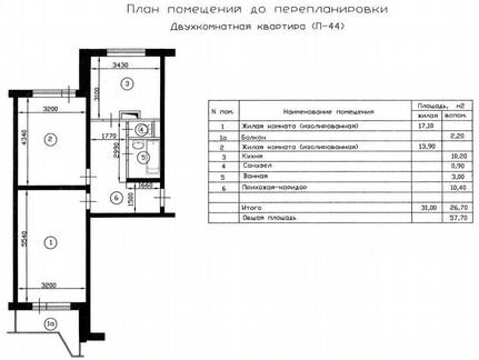 2-к квартира, 58 м², 2/17 эт.