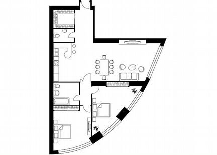 2-к квартира, 128.6 м², 49/56 эт.