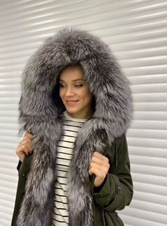 Парка с натуральным мехом