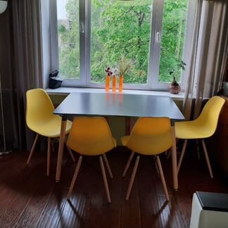 Стол прямоугольный графит Eames 120*80